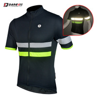 Jersey Short Sleeve Mens Small Fit Black with Hi-Vis and Reflective Strip Medium