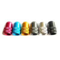 Valve Caps Tapered Style (Pair) Aluminium Anodised Schrader Red or Grey Only SVC7016