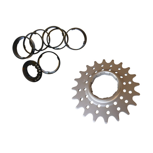 Conversion Kit Single Speed 20T x 3/32 x 8mm wide Crmo for Shimano/Sram 7-11 Spd